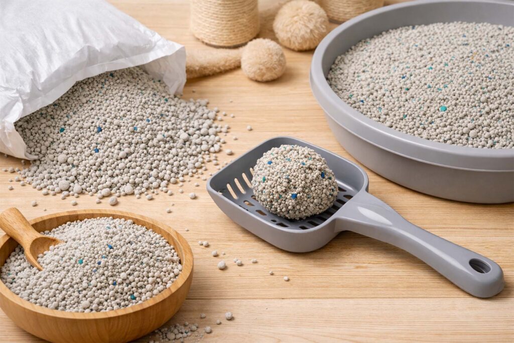 Bentonite cat litter