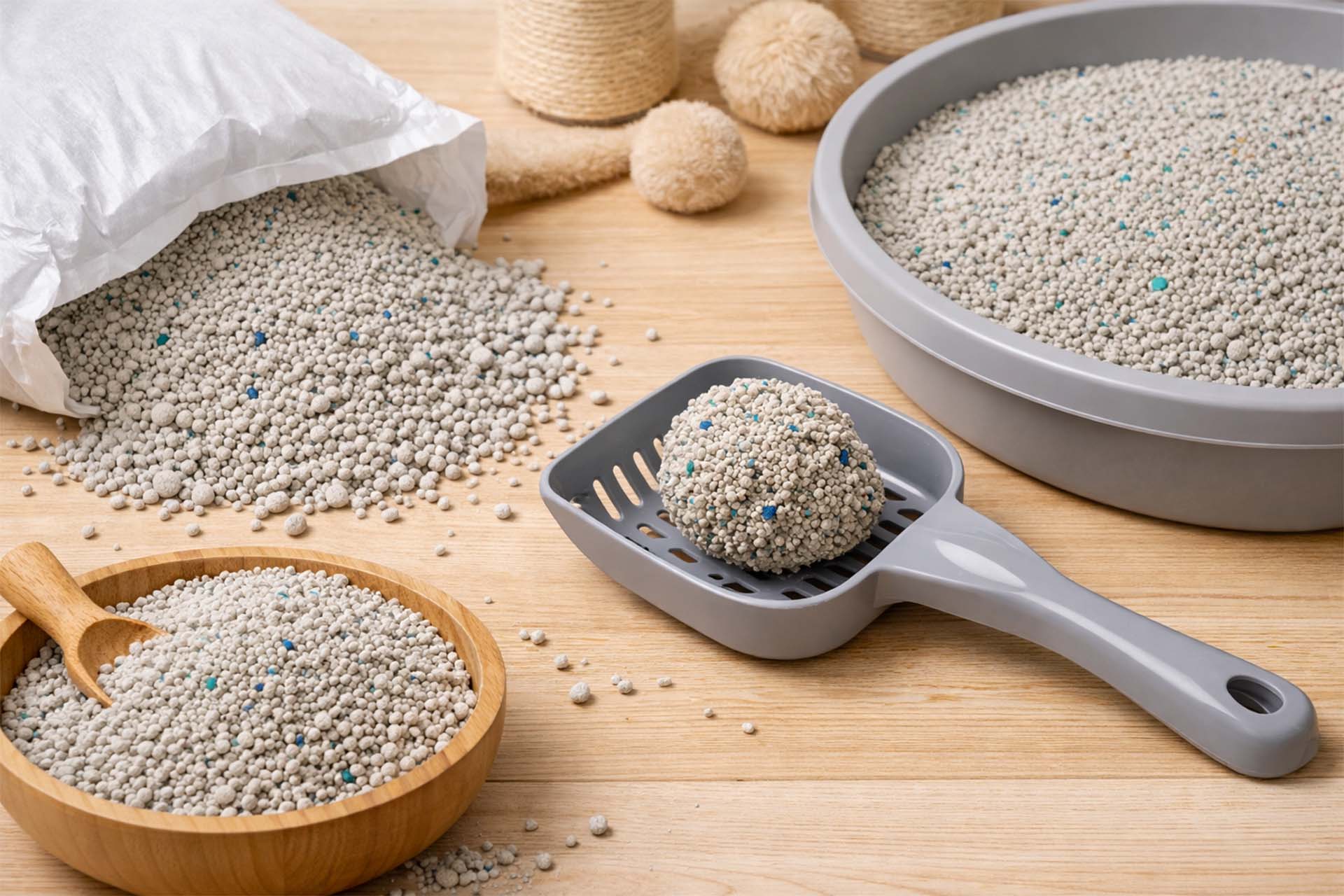 Bentonite cat litter