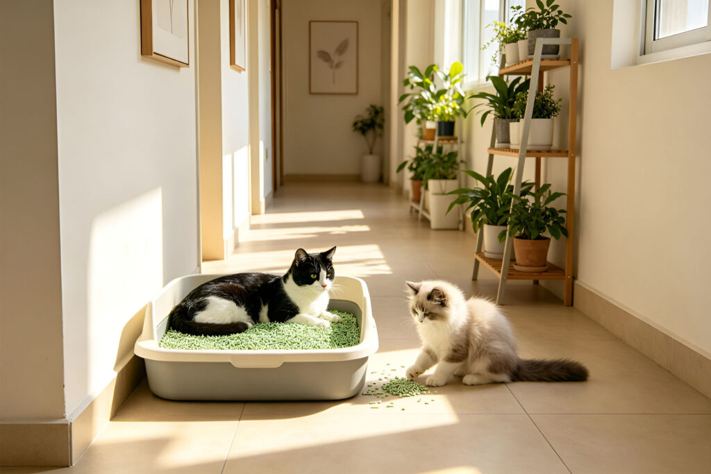 Tofu cat litter