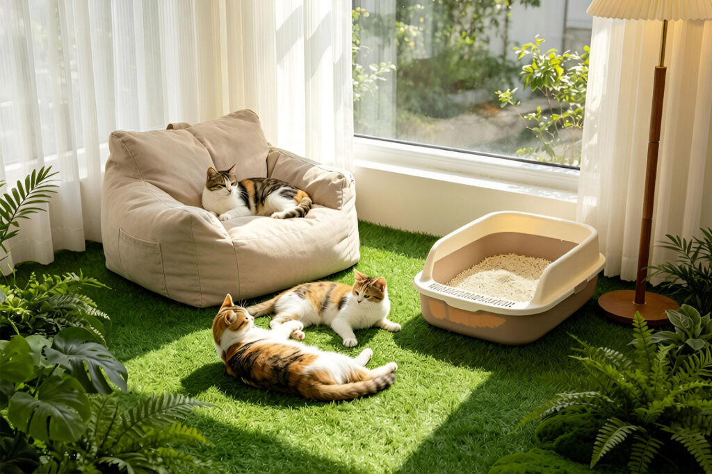 Tofu cat litter application