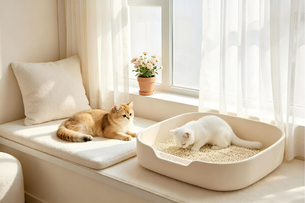 Tofu cat litter usage