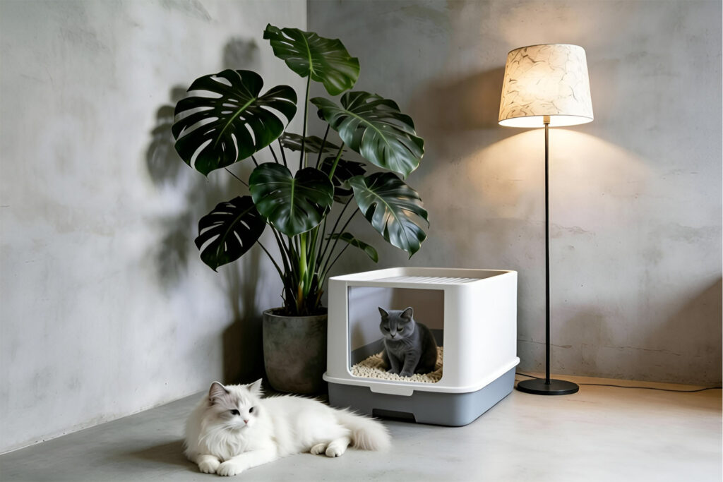 Use mixed cat litter