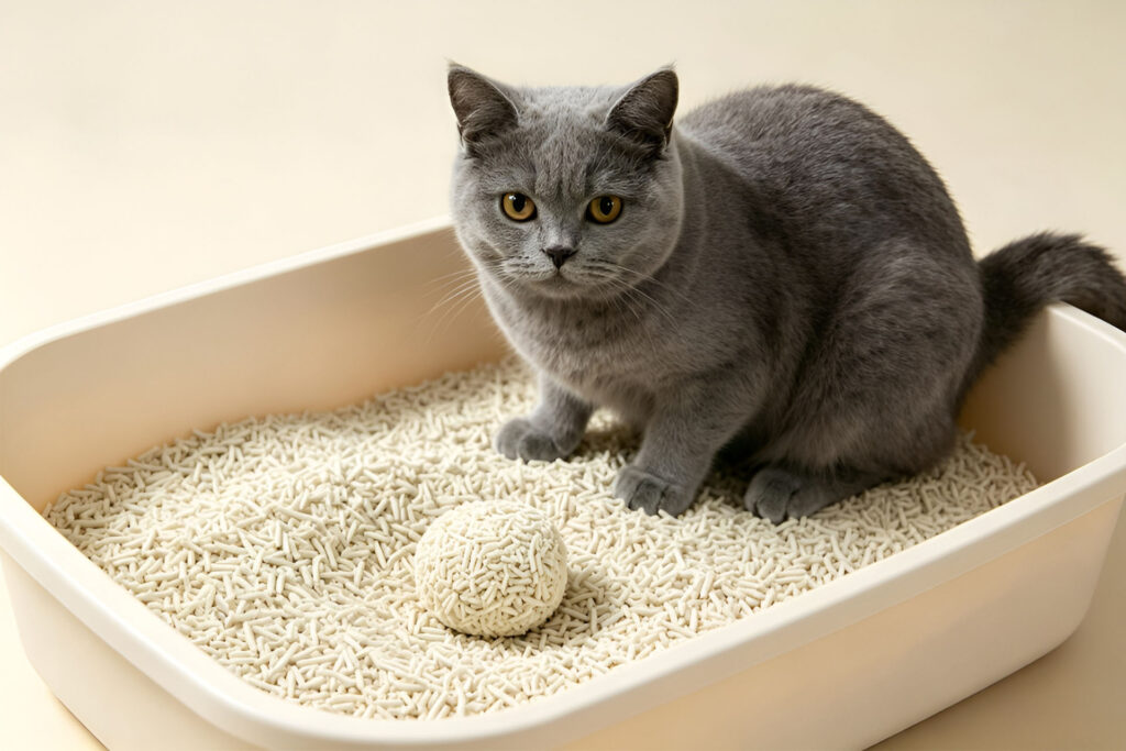 Use tofu cat litter