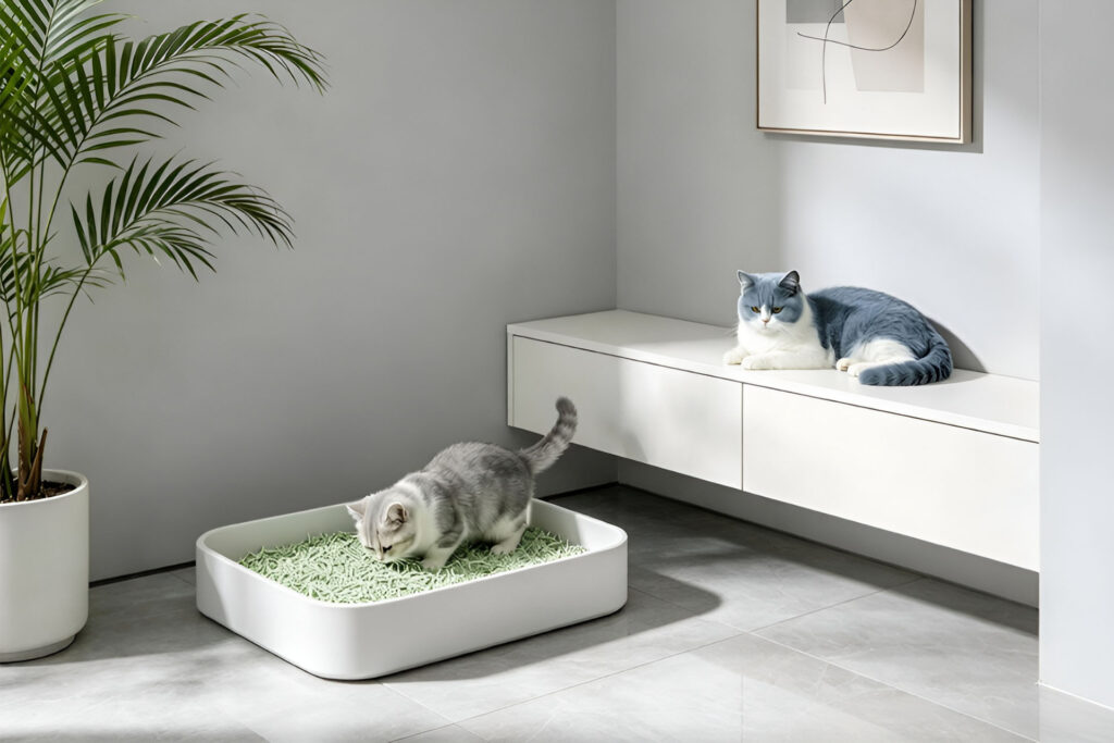 Use tofu cat litter