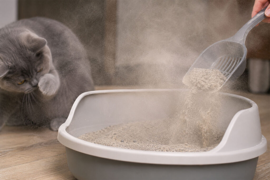 Low-quality cat litter
