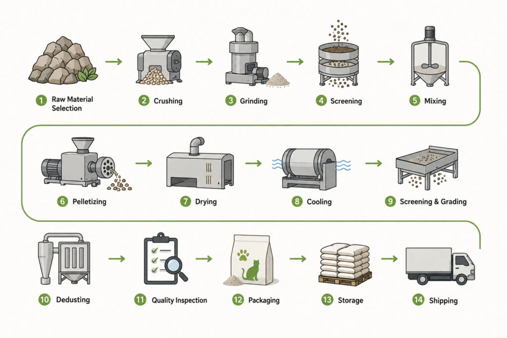 Cat Litter Production Process