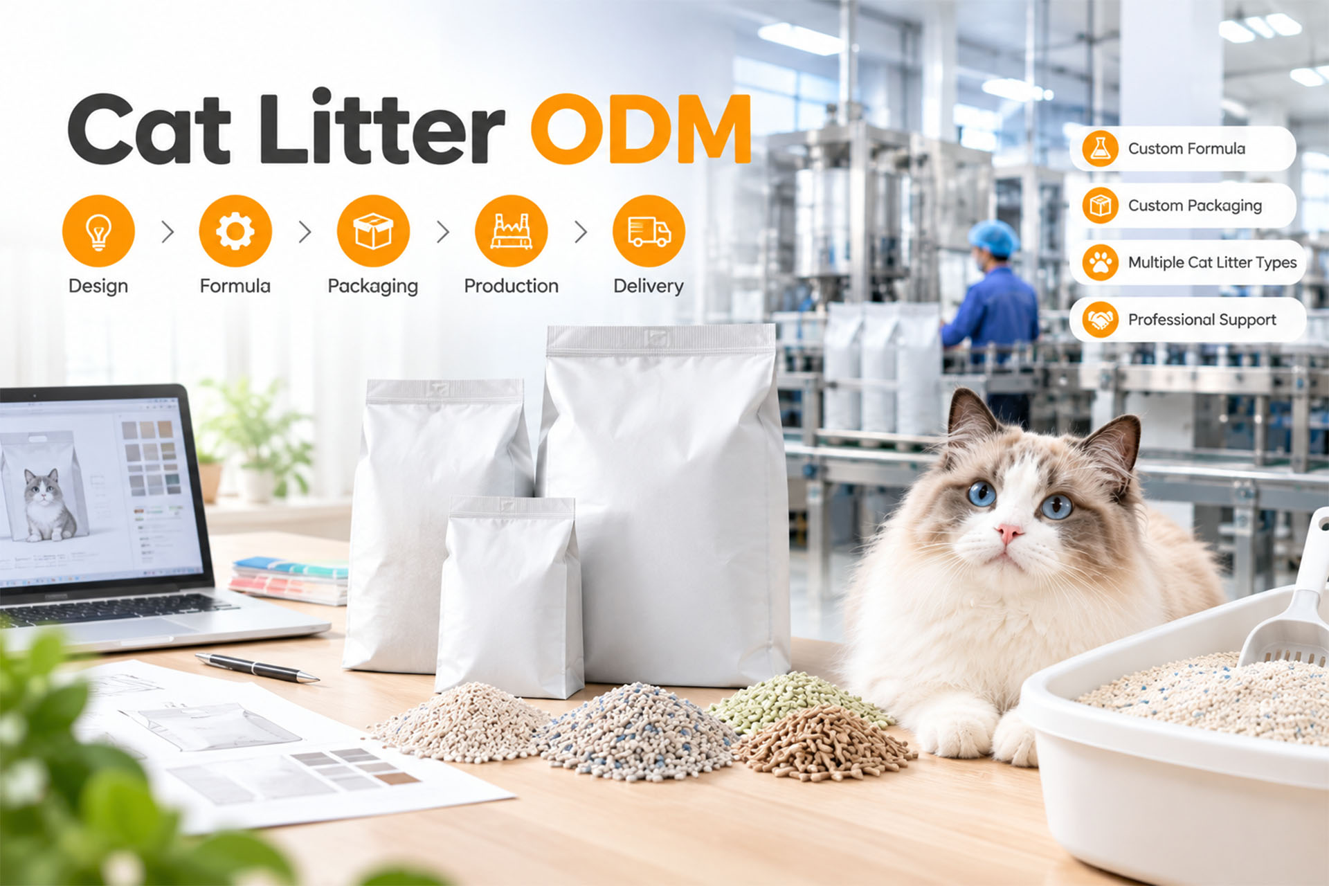 猫用トイレ砂のODM
